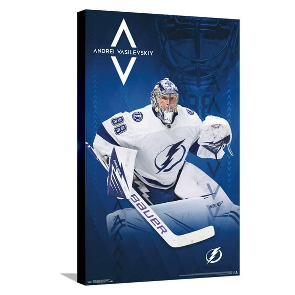 NHL Tampa Bay Lightning - Andrei Vasilevskiy 19 Canvas Wall Poster, 14.725" x 22.375"