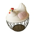 thumbnail image 2 of Cesta de huevo de pollo huevo contenedor titular de alambre de hierro portátil huevo de pollo titular encimera de recogida de huevos cesta para , rosada, 2 of 8