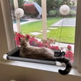 thumbnail image 2 of PUMYPOREITY Cat Window Perch, Cat hammocks with 4 Suction Cups, Cat Bed 360° Sunbathe, Cat Resting Seat, Breathable Mesh, 2 of 7