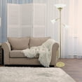 thumbnail image 4 of Elegant Designs 3 Light Floor Lamp with Scalloped Glass Shades, Brushed Nickel, 4 of 7