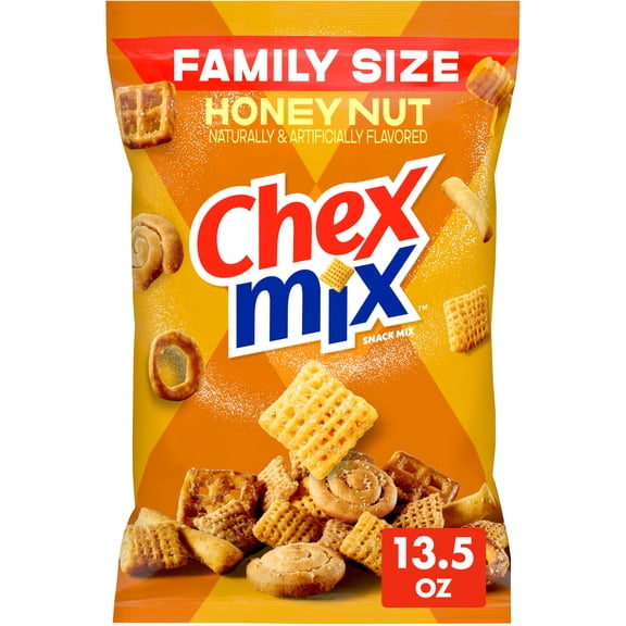 Chex Mix Honey Nut Sweet and Salty Snack Mix, Snacks, Family Size, 13.5 oz