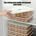thumbnail image 6 of Hauiodp Egg Holders for Refrigerator, Clear Stackable Plastic Egg Carton, Plastic Egg Storage Container, Reusable Egg Tray Egg Box, Egg Organizer for Protect and Keep Fresh, 6 of 6