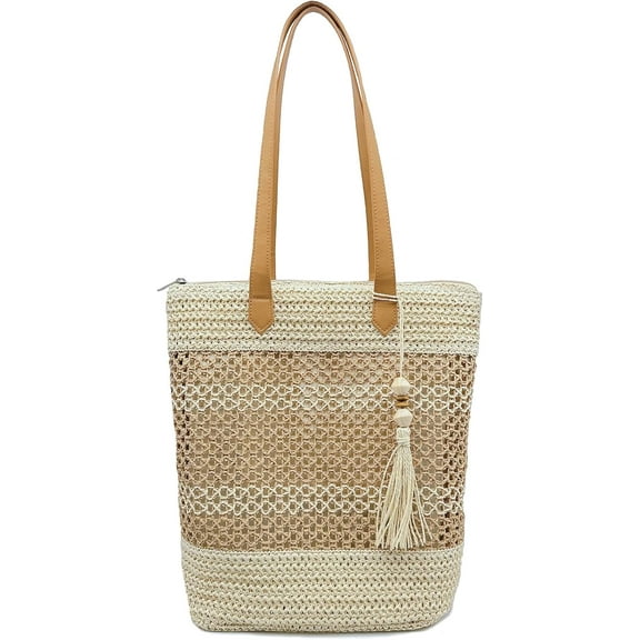 CAILDANL Straw Beach Bag Buckets Totes Handbag Shoulder Tote Bag Straw Purse Summer Purse Women Summer Handbag