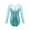 Blue Green, variant on TiaoBug Kids Girls Shiny Metallic Mesh Patchwork Ballet Dance Leotard Long Sleeve Gymnastics Training Jumpsuit Dancewear Purple 6