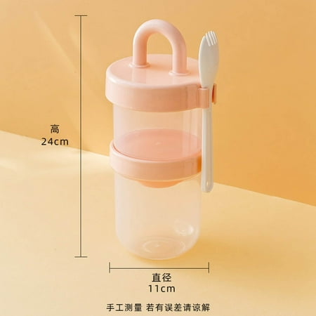 

WANYR Home Essentials & cups，Handheld Cup Light Salad Handheld Cup With Cutlery 900ML Cute Handheld Cup