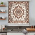 thumbnail image 5 of Burnt Orange Boho Sheer Curtains 54 Inches Long, Modern Ethnic Geometric Southwestern Light Filering Curtains, Breathable Simi Curtain Privacy Drapes for Kitchen Bathroom Small Window Treatment, 5 of 9