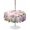 LightPink, variant on Outdoor Tablecloth with Umbrella Hole for Patio/Picnic/Party/Camping, Pink Flowers Waterproof Table Cloth Round Cover Washable, Spring Floral Butterfly Leaves Plants Retro Beige (Dia 54")