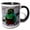 Black/White, variant on 3drose, Resplendent Quetzal, Male, 11oz Two-tone Yellow Mug