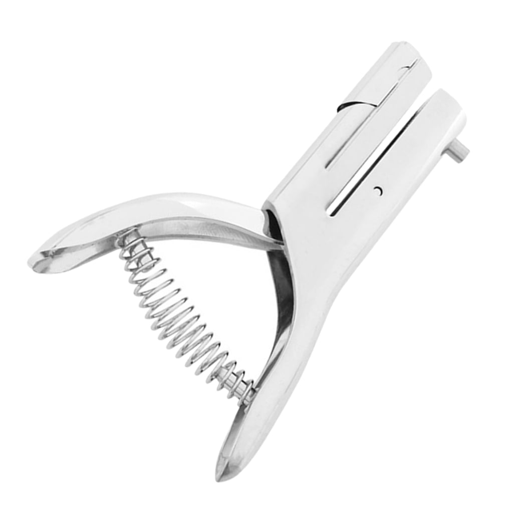 RENACLIPY Single Hole Badge Punch Tool Zinc Alloy Office Paper Puncher 1 Piece for ID Cards and Badges