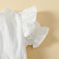 thumbnail image 6 of Gubotare Girl Clothes Set Toddler Girls Top and Denim Shorts Outfit Set, 2-Piece 5T 6T (White,5-6 Years), 6 of 8