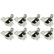 8 Pack Cabinet Hinges 110 Degree Screw-in Stainless Steel Spiral Compact 33 Hinge Cabinet Door Hinges For Doors 16mm To 19mm