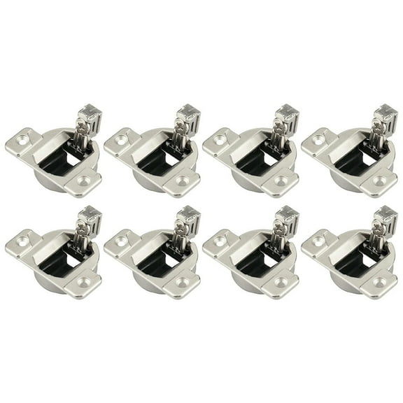 8 Pack Cabinet Hinges 110 Degree Screw-in Stainless Steel Spiral Compact 33 Hinge Cabinet Door Hinges For Doors 16mm To 19mm