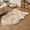 Beige, variant on Fluffy Soft Shaggy Faux Fur Area Rug Plush Cloud Shape Carpet Cozy Bedroom Living Room Decor 2x3 Feet White