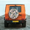 thumbnail image 6 of Naloa Rose Flowers PVC Leather Spare Tire Wheel Cover for Car Truck SUV Camper Trailer Universal Fit many size16 inch, 6 of 6