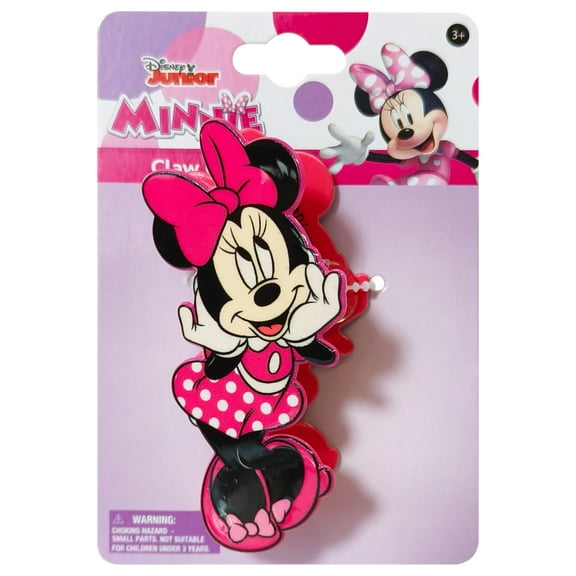 LUV HER Glam Up Your Look with Butterfly Hair Clip - One Cute Hair Clip with Your Favorite Disney Minnie Character with Soft Claw Clips - Ages 3