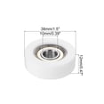 thumbnail image 2 of Uxcell Nylon Pulley Wheel 10x38x12mm 608zz Bearing Sliding Conveyor Roller Wheel, White, 8 Pack, 2 of 5