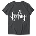thumbnail image 2 of Uootdi Women's Summer T-Shirt Letter Printed Graphic Short Sleeve Humor Retro Tees Casual Loose Fitted Top Gift, 2 of 5