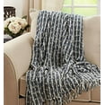 thumbnail image 4 of Fennco Styles Striped Cotton Throw Blanket with Tassel 50" W x 60" L – Navy Blue Blanket for Couch, Bedroom and Living Room Décor, 4 of 4