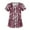 Hot Pink, variant on LHVUOA Scrubs for Women Casual Floral Printed Short Sleeved Diagonal Collar Shirts Plus Size Scrub Tops with Pockets