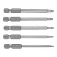 thumbnail image 2 of 5pcs T6-T20 75mm Torx Screwdriver Bits Set Magnetic Screwdriver Hex Shank, 2 of 5