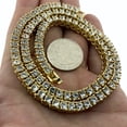 thumbnail image 3 of 18" Chain Choker One Row Gold Finish Iced Hip Hop Tennis Necklace 6 MM Box Clasp, 3 of 8
