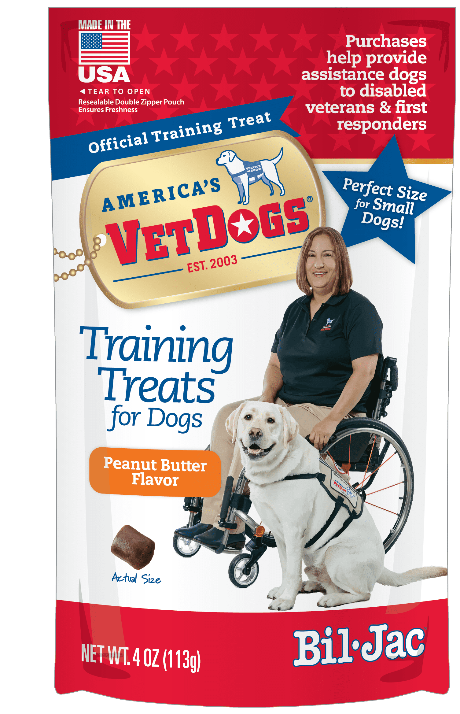 Bil Jac Americas Vetdog 4 Oz Pb Dog Treat