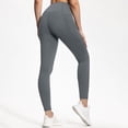 thumbnail image 3 of 3 Pack High Waisted Leggings for Women with Pockets Soft Active Tummy Control Pants for Yoga Running & Daily Wear Dark Gray XL, 3 of 7