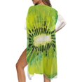 thumbnail image 5 of HELLHERO Kiwi Slice Women's Short Sleeved Beach Swimsuit Cover Up Vacation Vibe High Quality Fabrics Lightweight Long Kimono Swimsuit Cover Up, 5 of 6