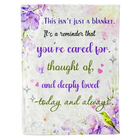 HiiKaa Get Well Gifts for Women After Surgery Surgery Recovery Gifts for Women Men Cancer Gifts Surgery Hospital Blanket Gifts for Family Friend Soft Get Well Blanket 60"×50" Purple