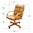 thumbnail image 2 of Furnish Theory  C118 Ashtyn Swivel Tilt Caster Arm Chair in Buff Bonded Leather, 2 of 4