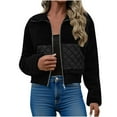 thumbnail image 6 of Kukoosong Women's Corduroy Sherpa Jacket, Fashion Cropped Casual Fleece Jacket, Long Sleeve Button Down Winter Warm Coat with Pockets, 6 of 6