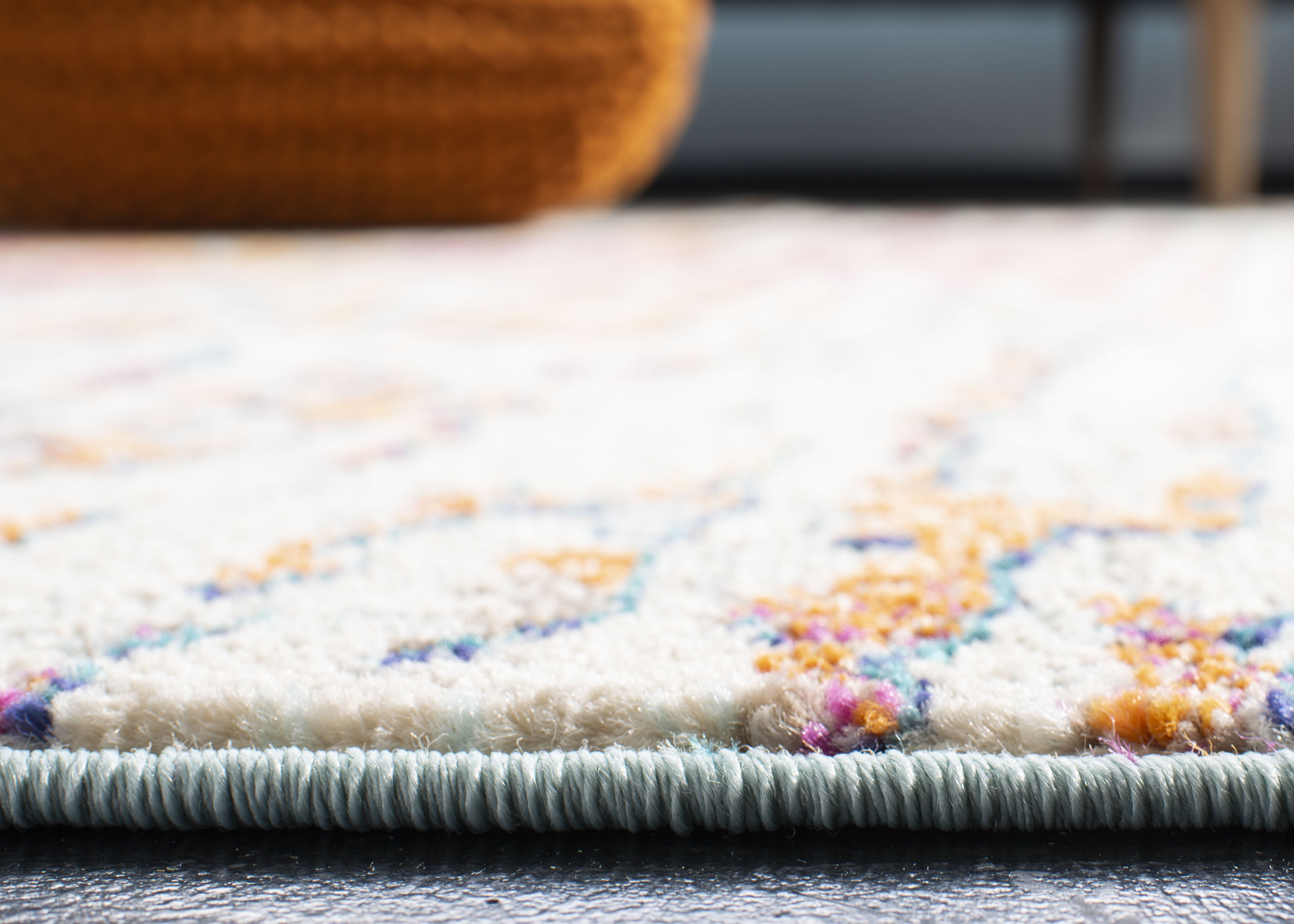 Safavieh Madison Xanthia Abstract Area Rug, Light Blue/Orange, 4' x 6'