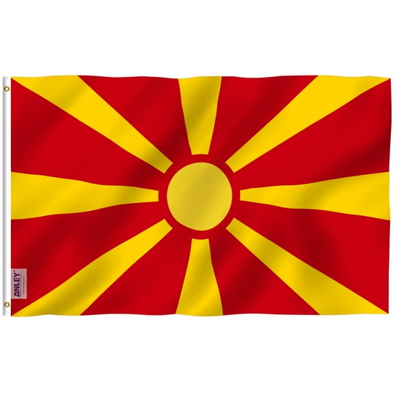 Anley 3x5 Feet North Macedonia flag - North Macedonian Flags Polyester