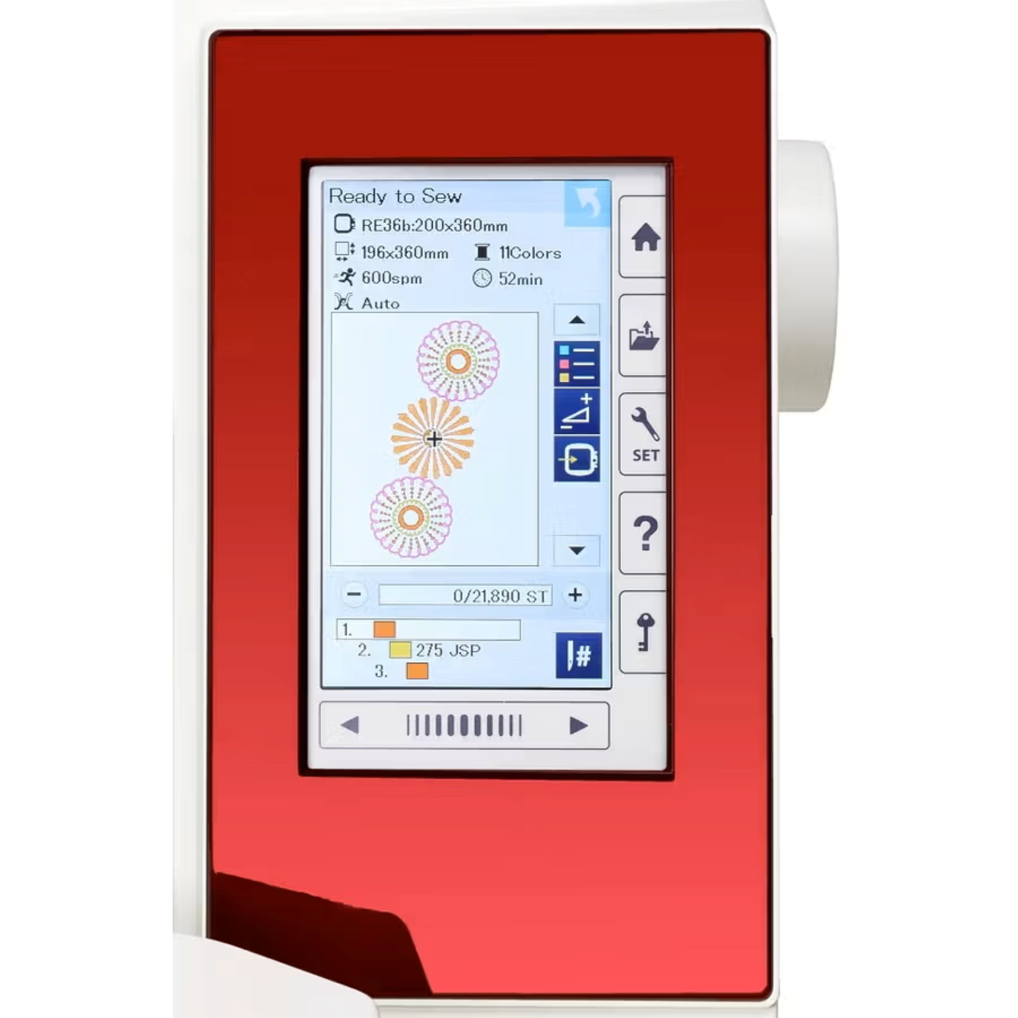 Elna eXpressive 830L Embroidery Machine 180 built-in designs LCD Screen USB Port