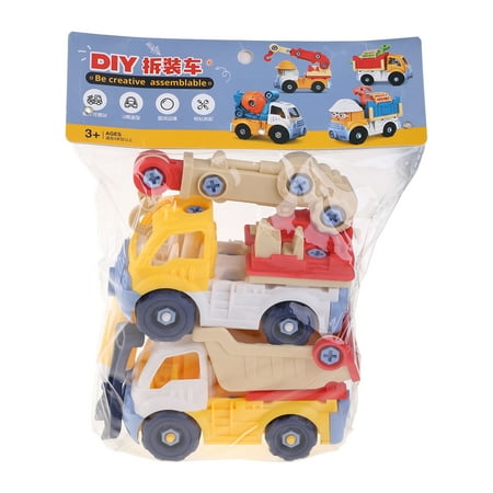 

360°Rotation Engineering Vehicle DIY Assembly Simulation Disassembly Car with Tipping Bucket Turned Upside Down