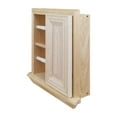 thumbnail image 3 of Hestia Unfinished Solid Wood Recessed Double Toilet Paper Holder with Cabinet 14"w x 16.25"h, 3 of 5