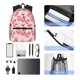 thumbnail image 4 of Fotbe Summer Flamingo Mochila Ligera Casual para Laptop para Hombres y Mujeres, Mochila Impermeable de Uso Diario, Mochila para Universidad, 4 of 6