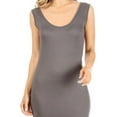 thumbnail image 5 of Women's Casual Solid Fitted Bodycon Solid Scoop Neck Sleeveless Basic Cami Midi Dress, 5 of 6