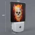 Daiia Satanic Skull Pattern Plugin LED Backlit Night Light with Motion