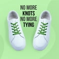 thumbnail image 3 of Laceez No Tie Shoe Laces for Kids, Single Pack - Elastic Shoe Laces for Toddlers, Sports Shoes, Sneakers Comfort & Smart look (Green, Large), 3 of 6