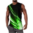 thumbnail image 2 of BADHUB Men's Workout Tank Tops Lighted Printing Graphic Sleeveless Muscle Shirts Workout Cut Off Tee Clearance Green L, 2 of 5