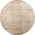 thumbnail image 1 of Ahgly Company Tapis Rond Contemporain Lavable en Machine Pêche Orange Profond, 4 Pieds Rond, 1 of 7