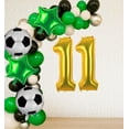 thumbnail image 2 of Set de globos de fútbol Kwuz con número 11 dorado de 40" para cumpleaños, 2 of 7