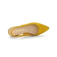 thumbnail image 4 of BLISSFUL STEP Women's Block Heel Pumps Slingback Heels Yellow 9.5, 4 of 7