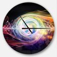 thumbnail image 1 of DesignArt Bright Wave Particle in Air on Black Large Wall Clock, 1 of 2