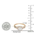 thumbnail image 4 of Dazzlingrock Collection 1.00 Carat (ctw) 18K Round White Diamond Swirl Split Shank Halo Engagement Ring, Rose Gold, Size 7.5, 4 of 4