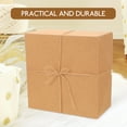 thumbnail image 3 of 6Pcs Brown Gift Boxes Kraft Paper Gift Boxes Gift Wrapping Boxes Square Boxes Empty Packaging Boxes, 3 of 8