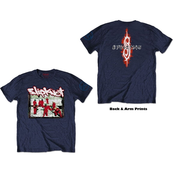 Slipknot Unisex T-Shirt 20th Anniversary - Red Jump Suits (Back Print) (Small)