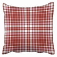 thumbnail image 1 of BOSDECO Red Border Tartan Plaid Pattern Traditional Checkered for Digital Pink Burgundy Check Pillowcase Pillow Cover 20x20 inch, 1 of 1