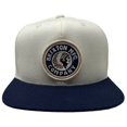 thumbnail image 2 of Brixton Men's Rival Embroidered Logo Snapback Cap Hat (White/Navy), 2 of 5